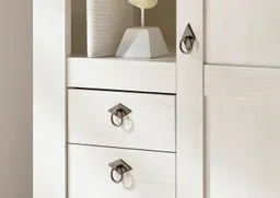 Home affaire Wohnwand Cremona, Anbauwand im Landhausstil, Komplettset, Wohnzimmer-Set, enthält Vitrine, Lowboard, Stauraumelement und Wandboard, 376 cm breit – Produktbild 1 von 1