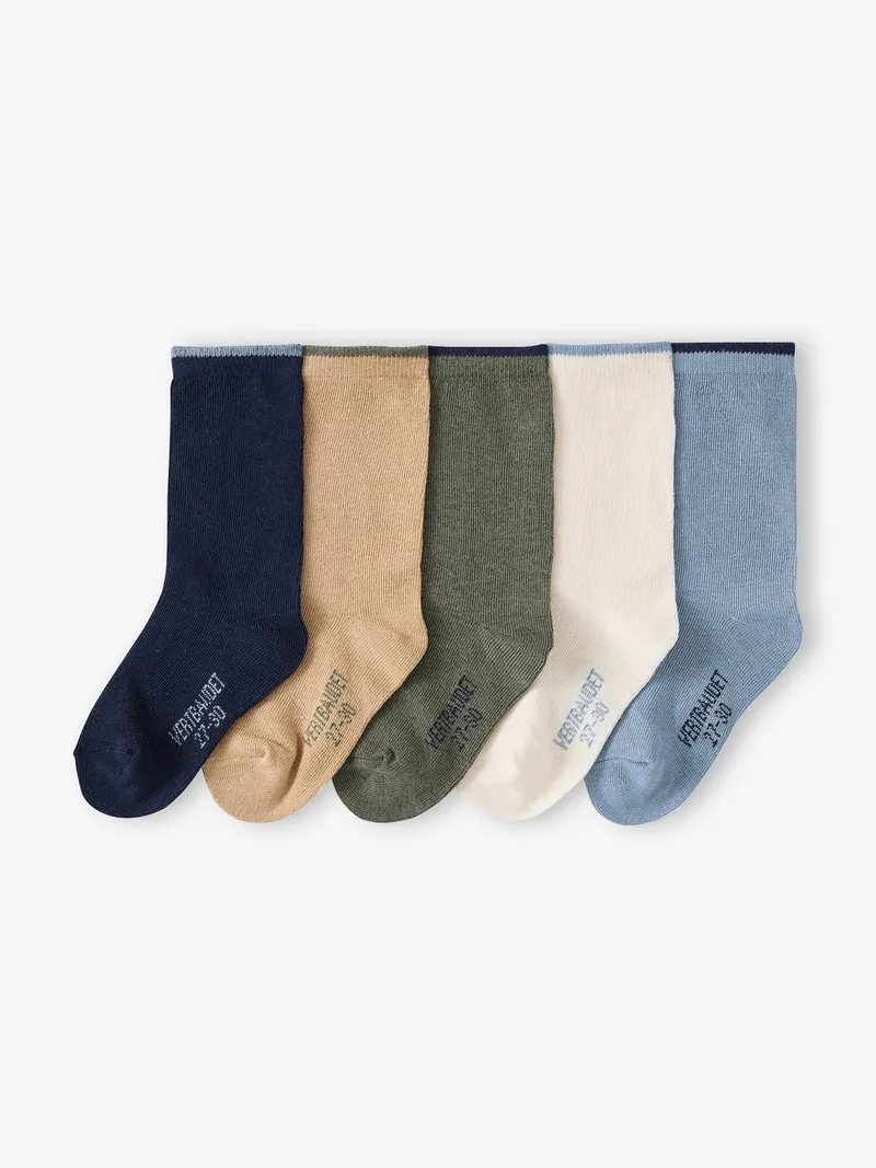 Vertbaudet 5er-Pack Jungen Socken BASIC, Beige, – Produktbild 1 von 2