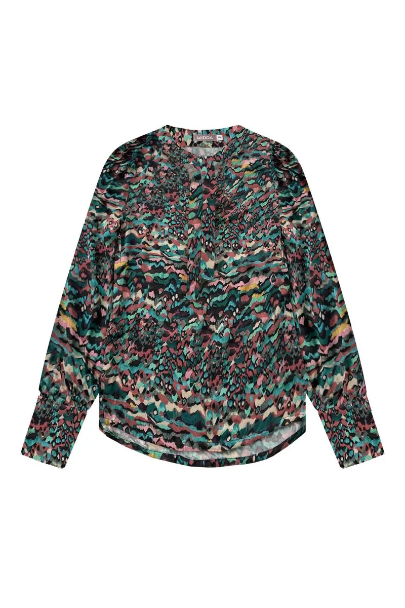WiDDA WiDDA Damen vegan Bluse Banda Graphic Print Mehrfarbig, Mehrfarbig, – Produktbild 1 von 2