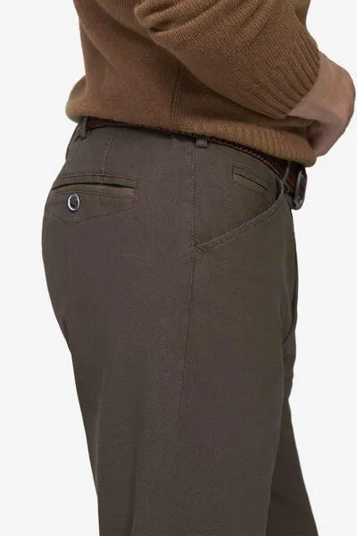Meyer Meyer Chino in Mikro Struktur, Beige (stein), – Produktbild 4 von 4