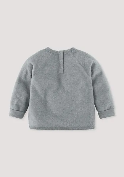 hessnatur hessnatur Wollfrottee Sweatshirt Raglan aus reiner Bio-Merinowolle, Nebelblau, – Produktbild 3 von 4