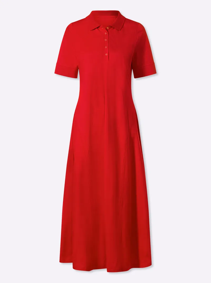 heine Polokleid, Rot, – Produktbild 1 von 2