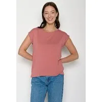 GreenBomb GREENBOMB Basic Timid - Lässiges Shirt aus LENZING TENCEL Mix / Fair & Vegan, Rosa (dark rose), – Produktbild 1 von 1