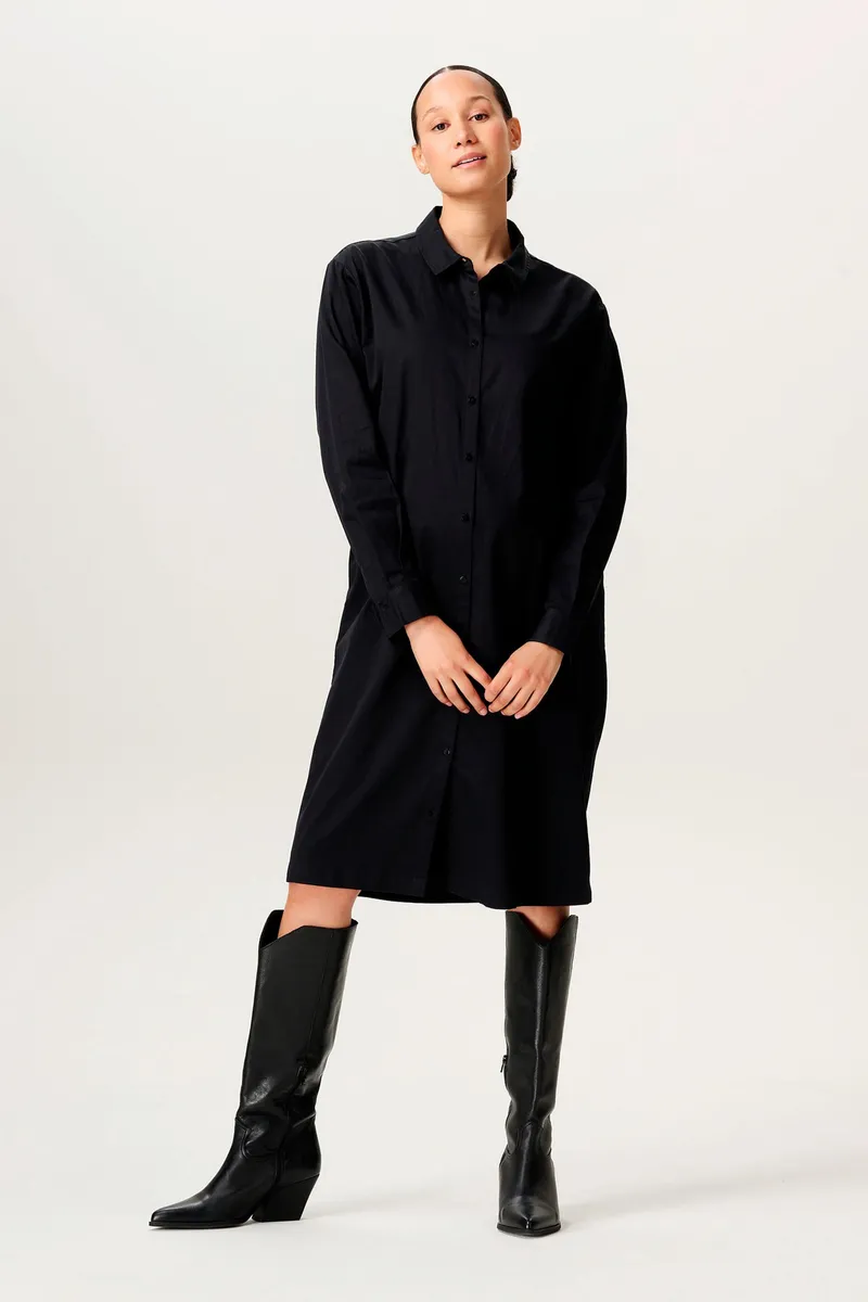 Noppies Maternity Still-Kleid Akaya, Schwarz, – Produktbild 1 von 3
