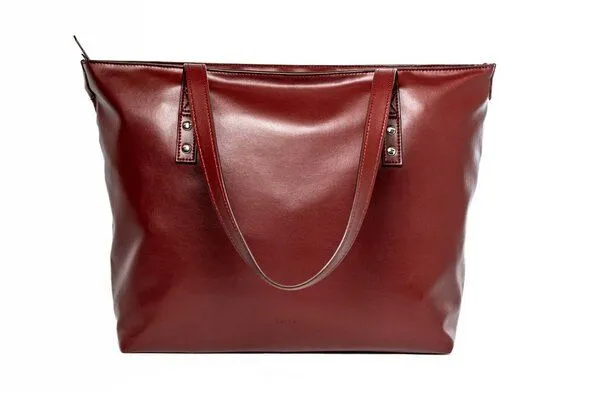GREVIRO GREVIRO Totebag "XL" aus Kaktusleder (vegan), Bordeaux, – Produktbild 1 von 4