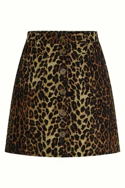 king louie king louie Cordrock Garbo Mini Skirt Fargo Cord - Minirock mit Leopardenmuster – Produktbild 1 von 1