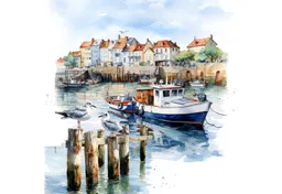 ti-flair Papierserviette, Servietten Papier 33x33cm 3-lagig Boote im Hafen Motiv 20 Stück – Produktbild 1 von 1
