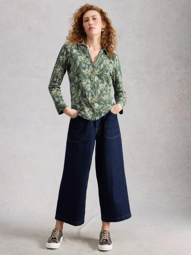 White Stuff Jerseybluse Annie - 38, Grün print, – Produktbild 2 von 4