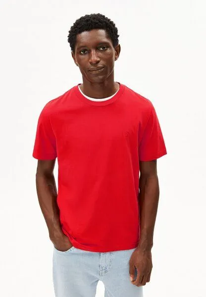ARMEDANGELS ARMEDANGELS JAAMES Herren T-Shirt aus Bio-Baumwolle, Mars red, – Produktbild 1 von 4
