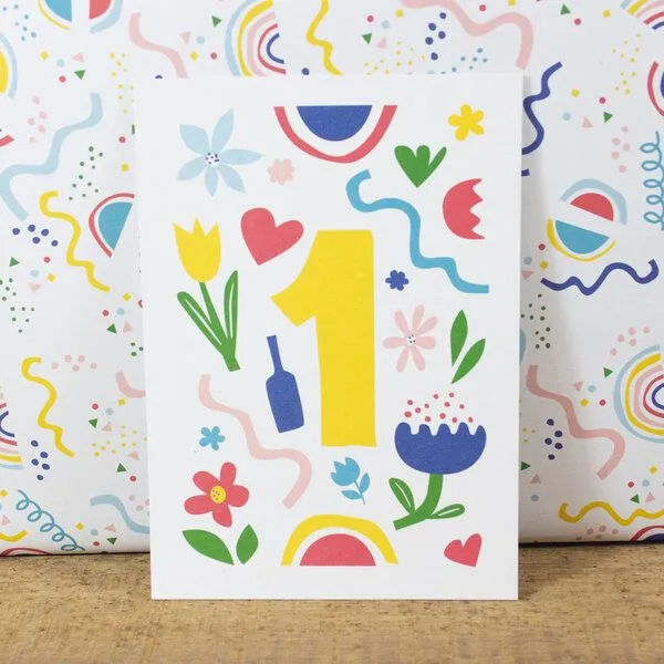 Bow & Hummingbird Bow & Hummingbird Postkarte One/Eins – Produktbild 1 von 2
