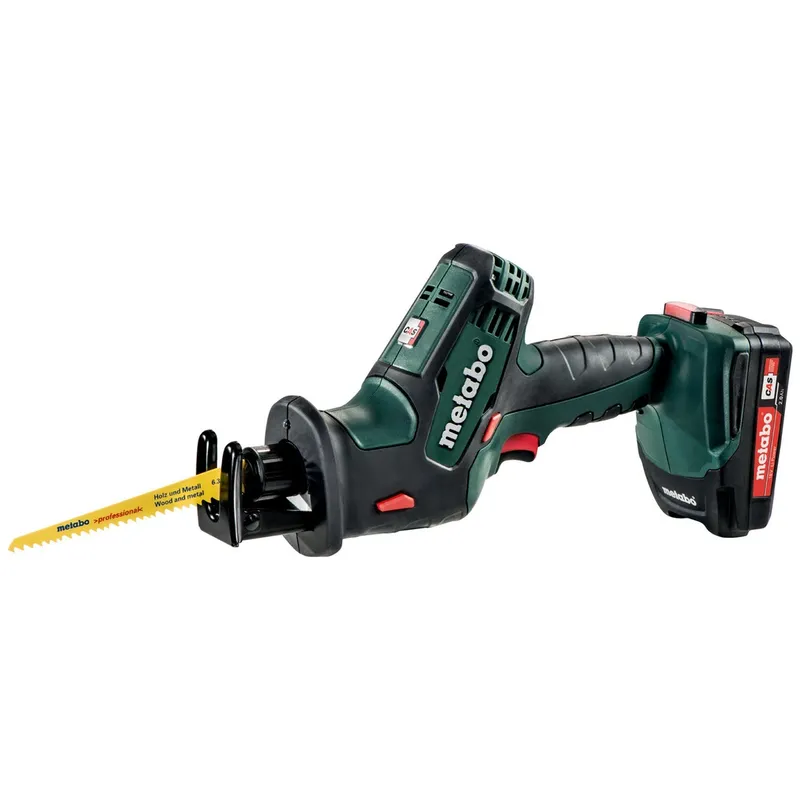 Metabo Metabo Akku-Säbelsäge SSE 18 LTX Compact, incl. 2x Akku Li-Power 2 Ah, Ladegerät, Zubehör, metaBOX – Produktbild 1 von 1