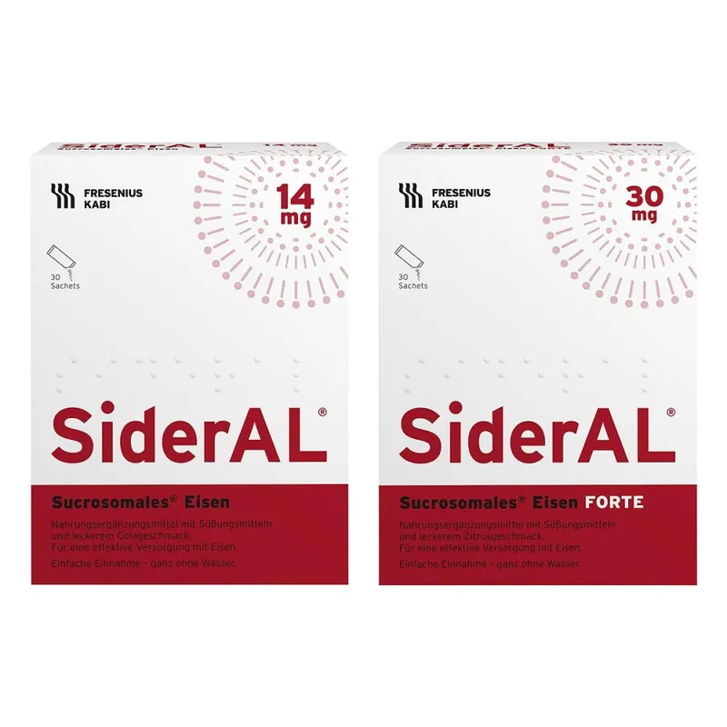 SiderAL SiderAL Eisen 14 mg Cola + Eisen Forte 30 mg Zitrus – Produktbild 1 von 1