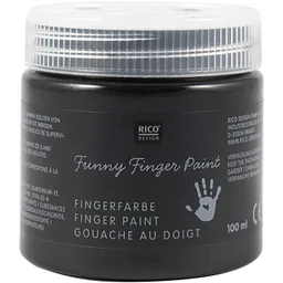 Rico Design Rico Design Fingerfarbe 100ml Schwarz – Produktbild 1 von 1