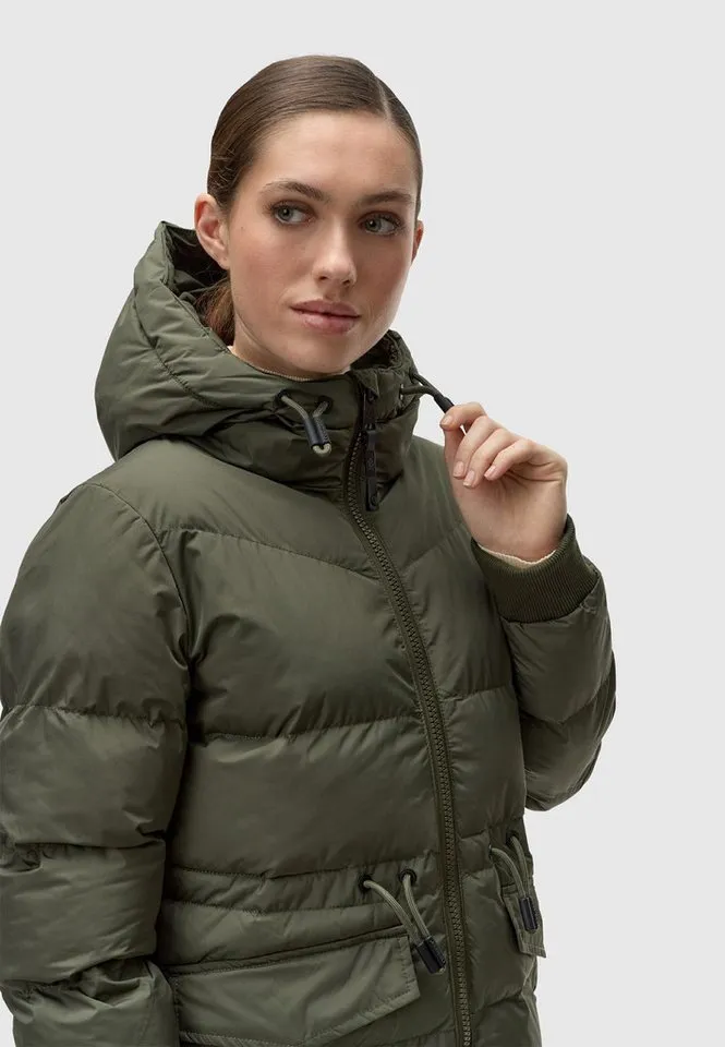 ragwear ragwear Steppmantel Briosh Wasserdichter Damen Wintermantel mit Kapuze, Grün, – Produktbild 5 von 5