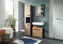 welltime Badspiegel REHAT, Breite 63 cm, mit 3 Ablageböden, hochwertiges Spiegelglas, Badmöbel, Spiegel, Wandspiegel, Bad, Badezimmer – Produktbild 1 von 1