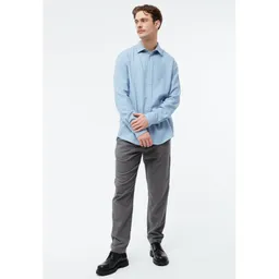 Givn Givn Herren vegan Hemd Flanell John Hellblau – Produktbild 1 von 1
