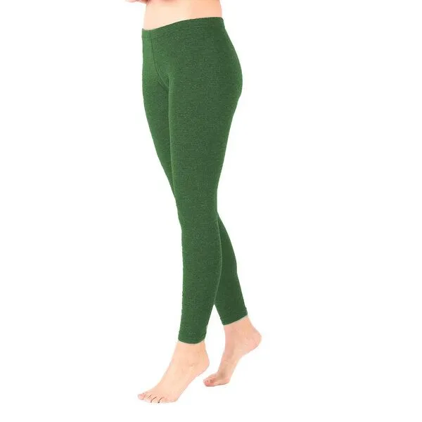 Woolona Woolona Merino Leggings Damen - NORTE - 100% Merinowolle, Grün, – Produktbild 2 von 2