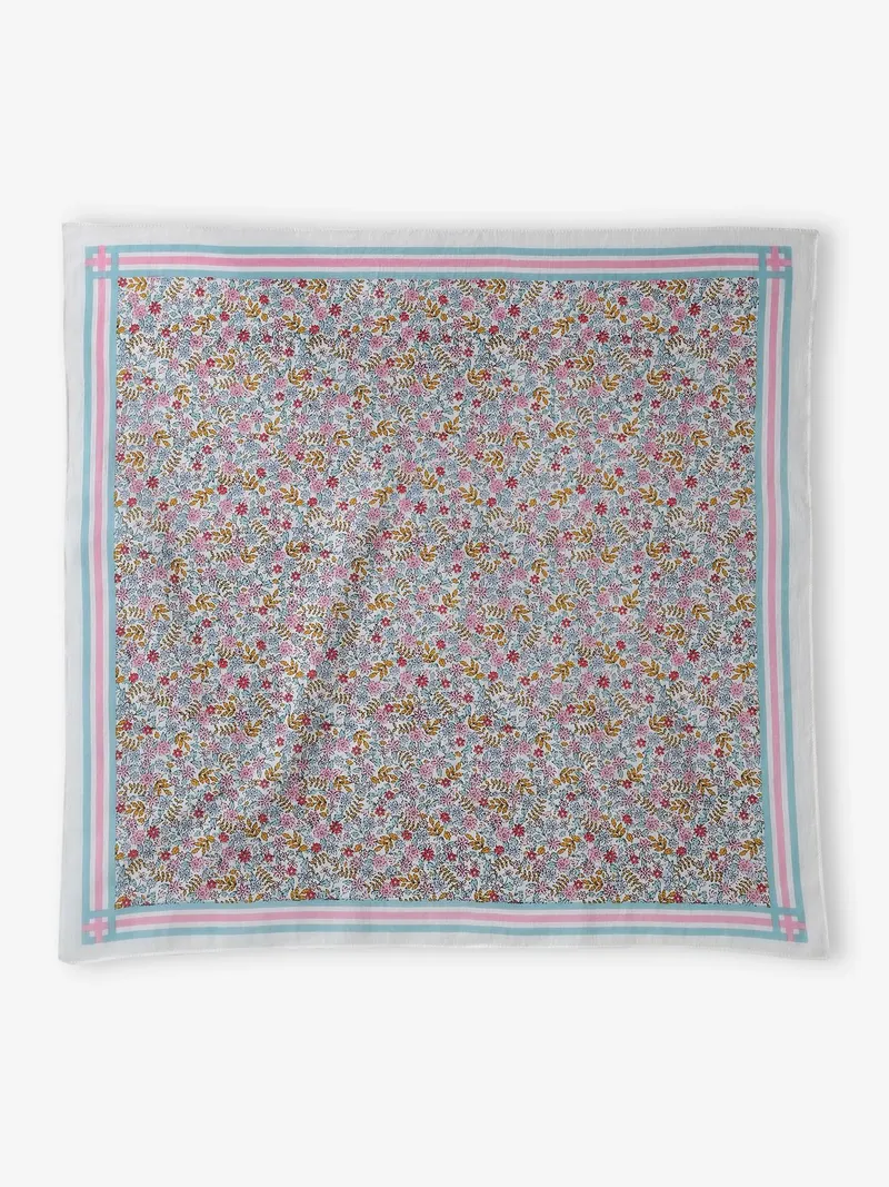 Vertbaudet Mädchen Halstuch mit Blumenprint, Wollweiß, – Produktbild 3 von 4