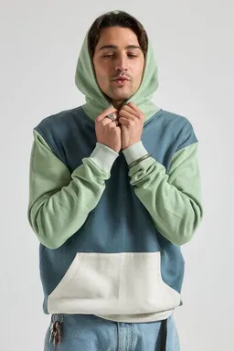 Trendsplant Trendsplant Color Block Hoodie Deep Spruce – Produktbild 1 von 1