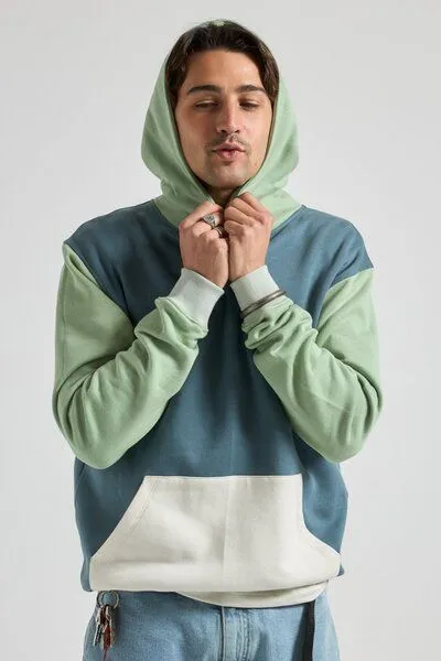 Trendsplant Trendsplant Color Block Hoodie Deep Spruce, Rosa, – Produktbild 1 von 4