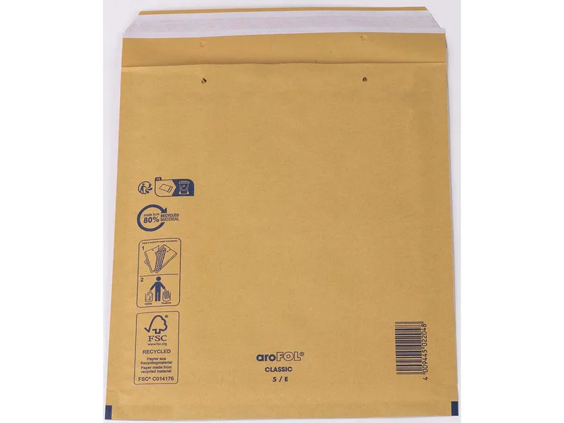 aroFOL aroFOL Luftpolster-Versandtasche 240 x 275 mm (DIN C5) braun – Produktbild 2 von 2