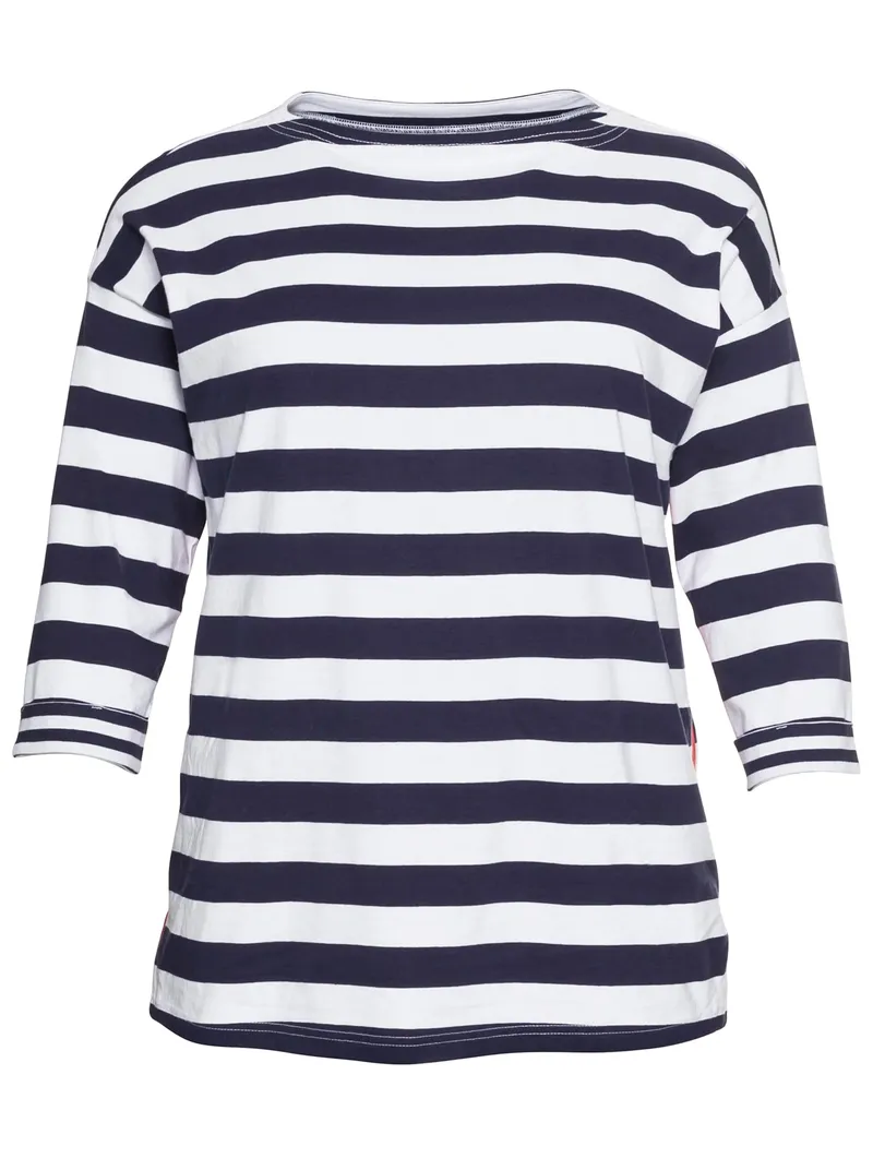 sheego Ringelshirt marine, Marine, – Produktbild 1 von 2
