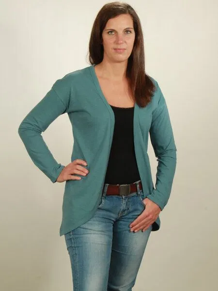NATIVE SOULS NATIVE SOULS Slub Cardigan Damen, Light turquoise, – Produktbild 1 von 1