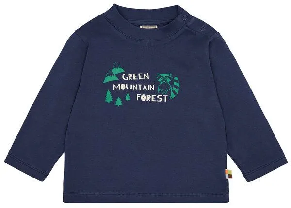 loud + proud loud + proud Babys & Kinder Interlock Shirt mit Druckmotiv, GOTS-zertifiziert, Ultramarine(blau), – Produktbild 1 von 3