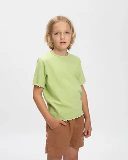 MATONA Matona Strukturiertes T-Shirt mit Kräuselsaum für Kinder / Curly Tee – Produktbild 1 von 1