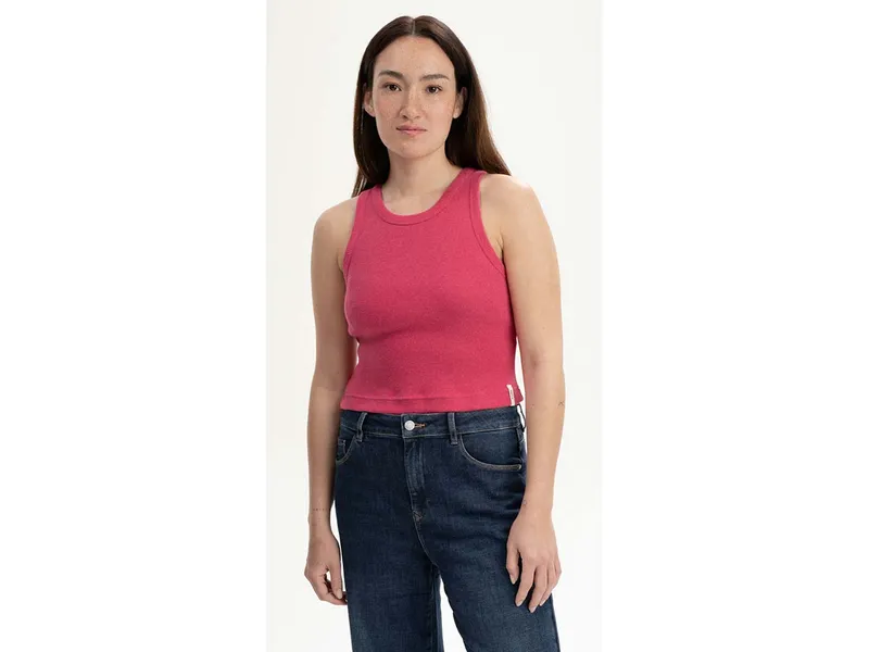 MELA Geripptes Tanktop Modell: Prisha, Berry melange, – Produktbild 1 von 6