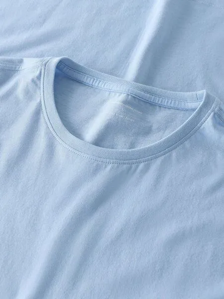 KnowledgeCotton Apparel KnowledgeCotton Apparel Basic T-Shirt, Skyway, – Produktbild 3 von 3