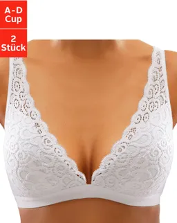 petite fleur by Lascana Bralette-BH 2xweiß – Produktbild 1 von 1