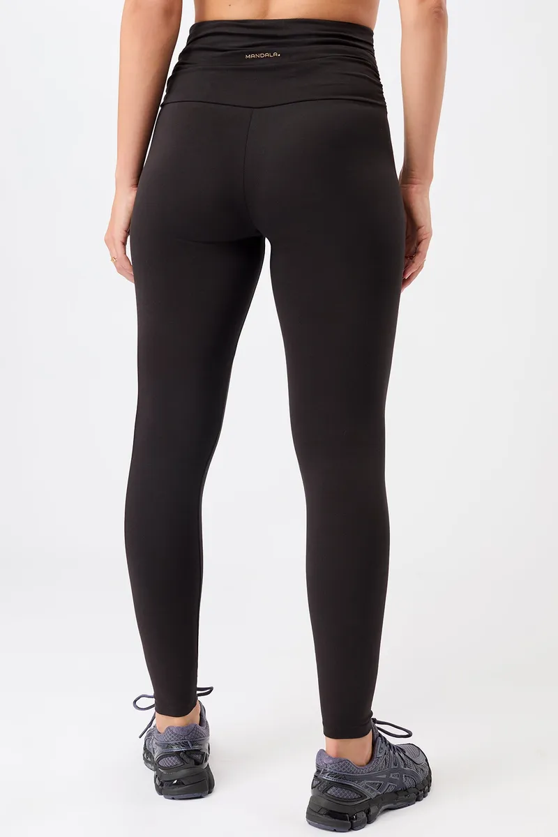 mandala MANDALA Damen vegan Leggings Pilates Strumpfhose Schwarz, Schwarz, – Produktbild 2 von 2