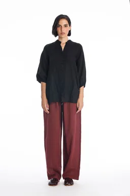 RAVENS VIEW IBIZA RAVENS VIEW IBIZA Damen vegan Leinenhemd Mei Schwarz – Produktbild 1 von 1