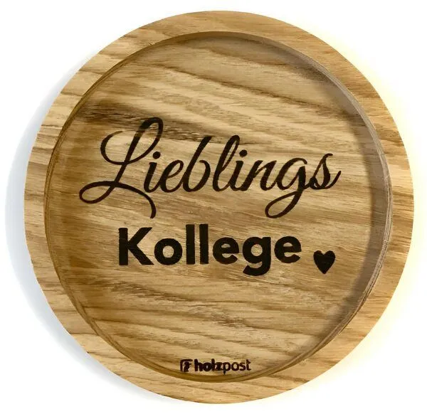 holzpost holzpost Eichenholz-Untersetzer mit Gravur – Glasuntersetzer aus Deutschland – Produktbild 8 von 8