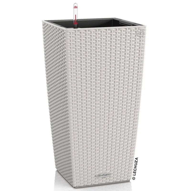 Lechuza® Lechuza® 'Cubico Cottage 30', lichtgrau, ca. 30 x 30 x H 56 cm, Grau, – Produktbild 1 von 1