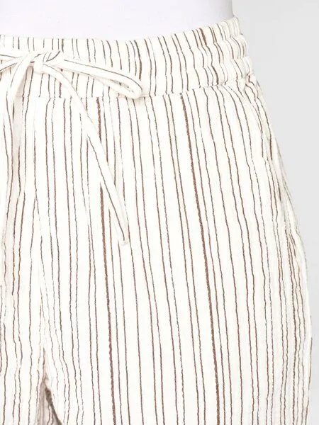 KnowledgeCotton Apparel KnowledgeCotton Apparel Shorts STRIPED POSEY aus Bio-Baumwolle, Natur (brown stripe), – Produktbild 4 von 4