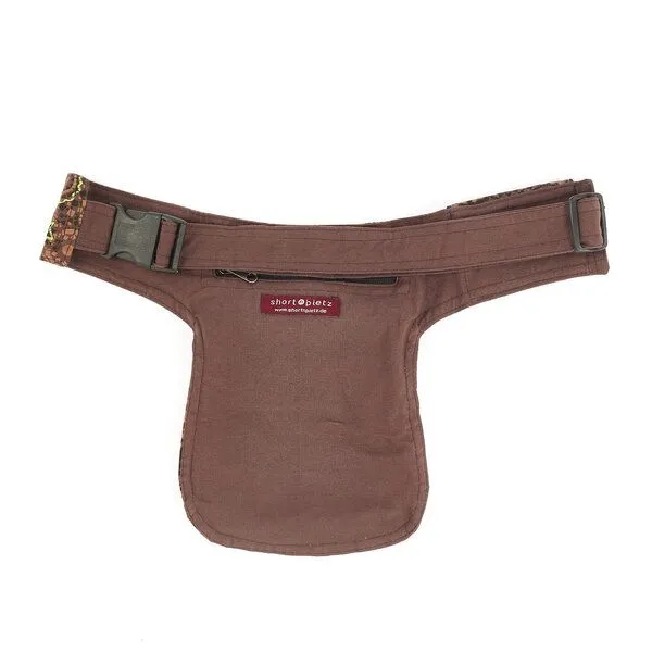 short'n'pietz short'n'pietz handgenähte Gürteltasche mit verstellbarem Gürtel, Braun, – Produktbild 3 von 8