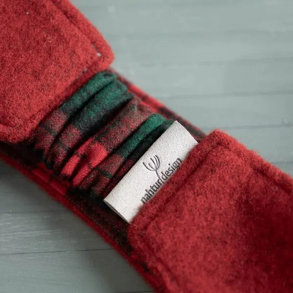 nahtur-design nahtur-design Ohrenwärmer | Stirnband aus Flauschloden | Wendefunktion, Rot_01 (rot), – Produktbild 4 von 4