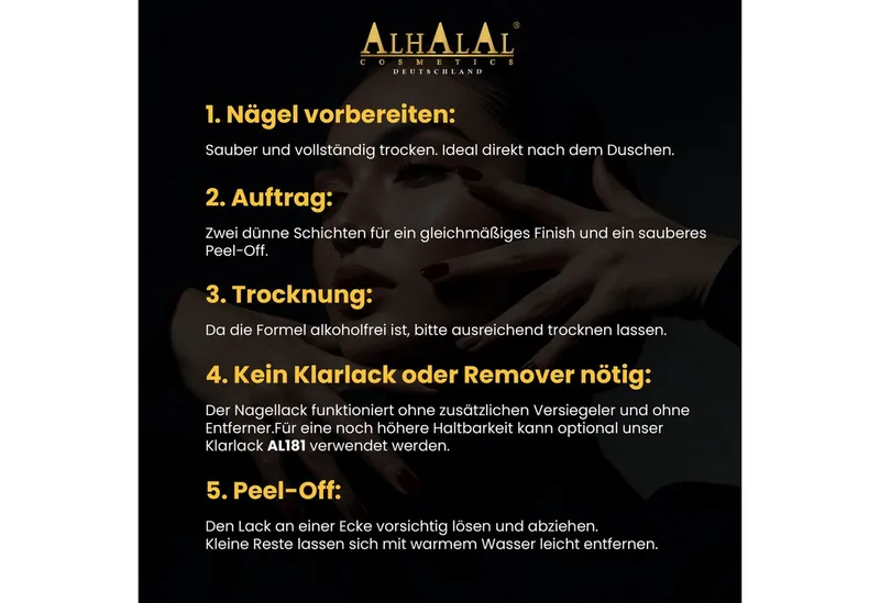 Alhalal Cosmetics Ltd. Nagellack Atmungsaktiver Halal Nagellack – alkoholfrei & wasserdurchlässig, Halal HMC-Zertifiziert,Vegan & alkoholfrei, Weiß, – Produktbild 5 von 5