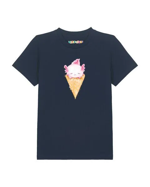 watabout.kids watabout.kids T-Shirt Kinder Axolotl ice cream, French navy, – Produktbild 1 von 2