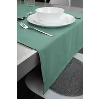 jilda-tex jilda-tex Tischläufer Renforce 100% Bio-Baumwolle Uni 50x160cm, Steinblau, – Produktbild 1 von 1