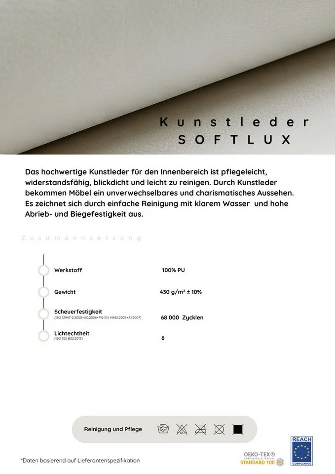 COLLECTION AB Wohnlandschaft Josy XL U-Form, Breite: 313 cm, Liegefl. 137x266 cm, Schlaffunktion, Bettkasten & 2 Zierkissen, Federkern, Grau|schwarz, – Produktbild 5 von 5