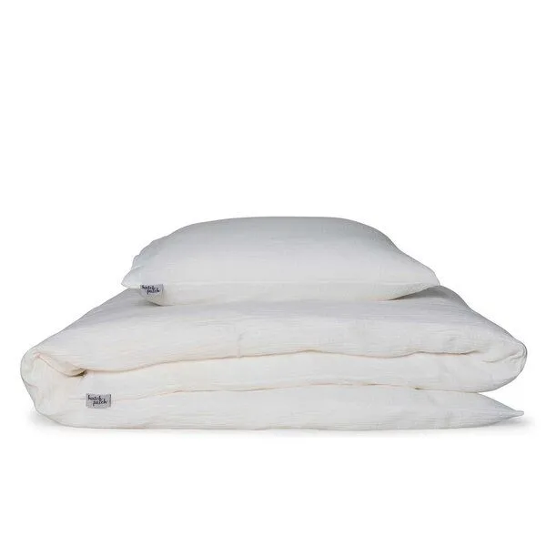 Hutch&Putch Hutch&Putch Musselin Bettwäsche Set 100% Bio-Baumwolle, Off-white, – Produktbild 1 von 3