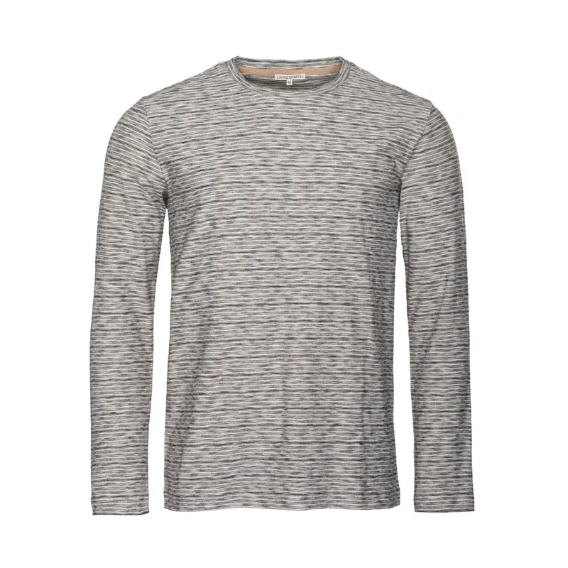 Living Crafts Living Crafts - Herren Langarm-Shirt (100% Bio-Baumwolle), Beige, – Produktbild 5 von 5