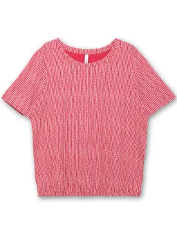 sheego Kurzarmshirt magenta-gemustert – Produktbild 1 von 1