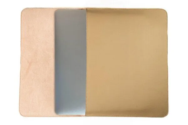 GREVIRO GREVIRO Tablet Tasche aus Kaktusleder (vegan) - für iPad Pro / iPad Air / Surface / Galaxy Tab, Beige, – Produktbild 3 von 4