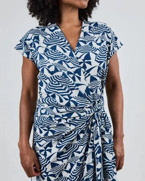 Brava Fabrics Brava Fabrics Borneo Kimono Dress Navy – Produktbild 6 von 6