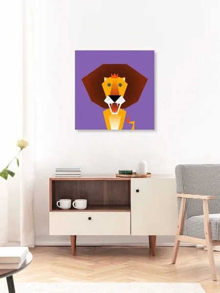 Photocircle Photocircle Poster / Leinwandbild - Kinderzimmer-Löwe – Illustration für Kinder – Produktbild 2 von 4