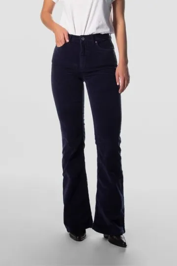 Kuyichi Kuyichi Damen vegan Jeans Flare Lisette Corduroy Dunkelblau, Extra dunkelblau, – Produktbild 2 von 2